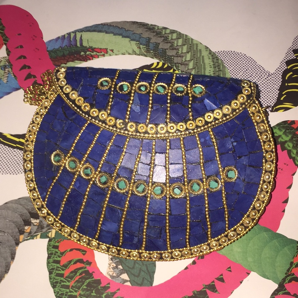 Enamel and Gold Vintage Purse